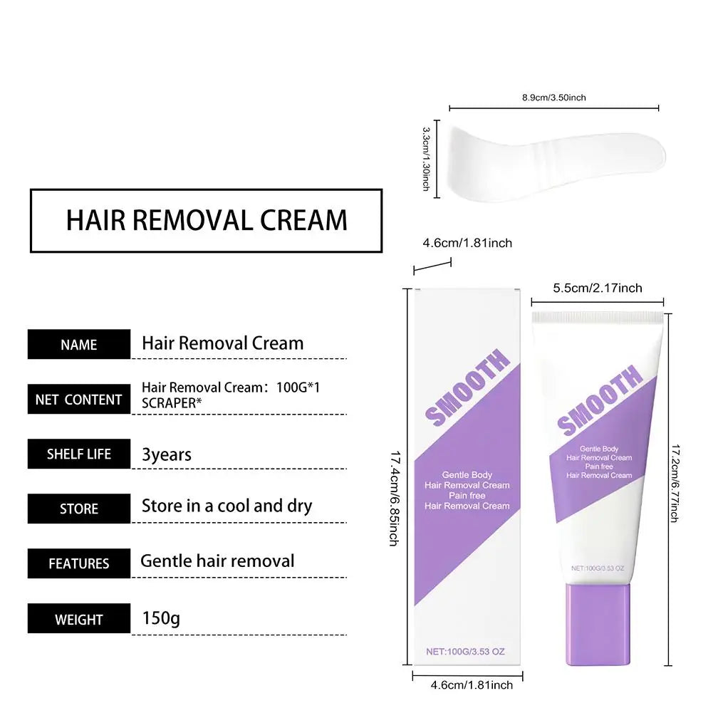 Smoothing Gentle Body Hair Removal Cream Set Pain Free Gentle Delicate Portable Armpit Leg Arm Lip Hair Aloe Vera Removal Cream